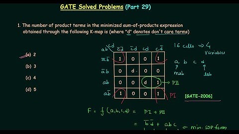 GATE Solved Problems (2006-2012) | Karnaugh Map | Digital Electronics