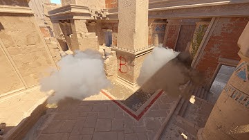 CS2 Anubis B site 2 smoke exec
