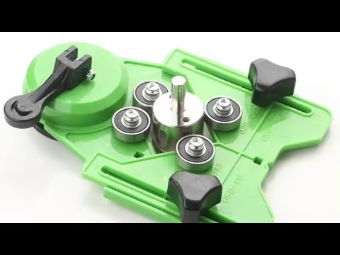 Універсальний шаблон для свердління отворів у плитці та склі Ø4-84 мм з присоскою, видео 1