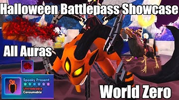 Halloween Battlepass 2025 Showcase (World Zero) ALL FREE ITEMS IN BATTLEPASS | Spooky Presents