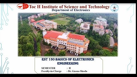 EST 130 Basics of Electronics Engg-Module V-Electronic Instrumentation  System-Dr. Gnanasheela