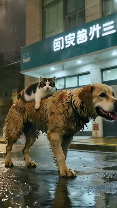 Langkah Terakhir di Jalan Hujan | Kisah Anjing & Kucing #kucingsakit #Shorts