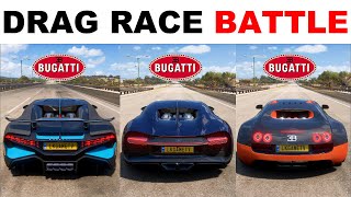 FH5 Dragrace - Bugatti Divo Vs Chiron Vs Veyron