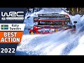 WRC Rally Action from WRC Rally Sweden 2022 : Rally Crashes, Mistakes, Lucky Moments and Best Action