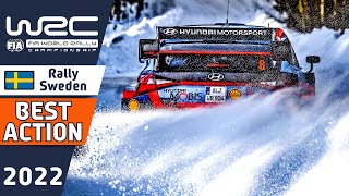 WRC Rally Action from WRC Rally Sweden 2022 : Rally Crashes, Mistakes, Lucky Moments and Best Action