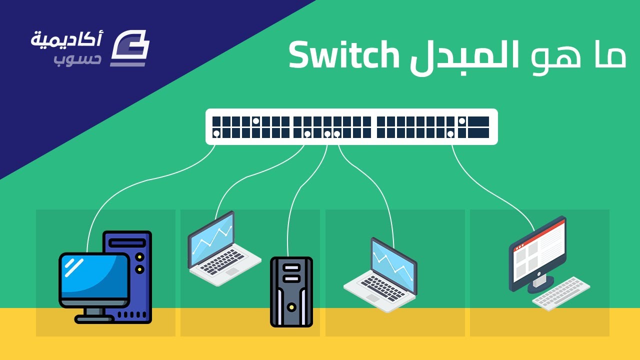 ما هو المبدل Switch في الشبكات Networks - YouTube