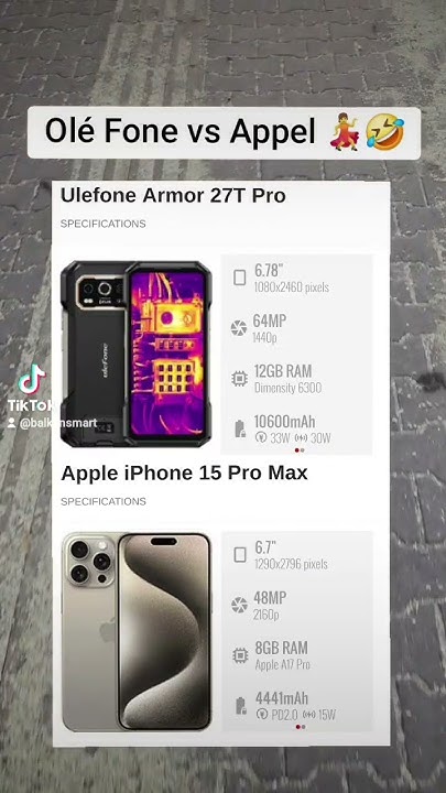 Ulefone Armor 27T Pro vs Apple iPhone 15 Pro Max - YouTube