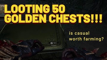 Looting 50 Golden Chests !! Loot table overview