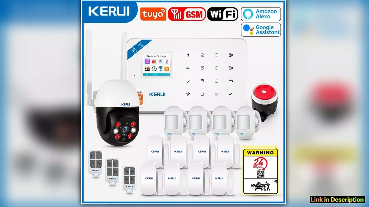 KERUI W181 Tuya Smart WIFI GSM Security Alarm System Works With Alexa Home Burglar Motion Detector