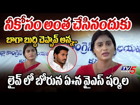 బైబిల్ మీద ఒట్టు..***  | YS Sharmila Reddy Crying Emotional Over CM YS Jagan Comments | TV5 News - TV5NEWS