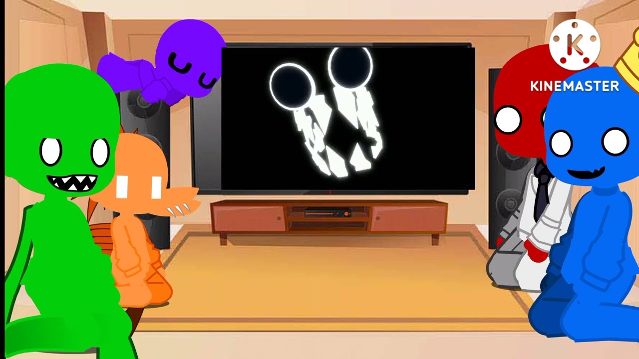 Rainbow friends reacts to funny video