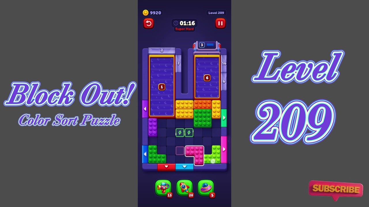 Block Out Level 209 Walkthrough | Color Sort Puzzle Gameplay | Go