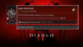 Diablo 4 - Deep Wounds Barbarian Challenge