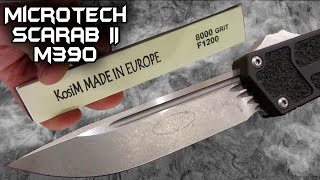 Microtech Scarab II M390 и оксид алюминия в зерне F1200 от KosiM