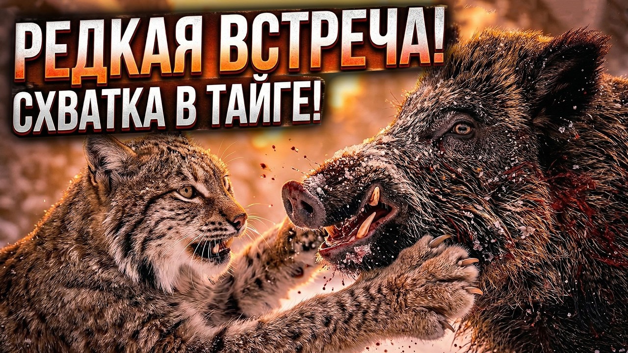 НИКТО НЕ ВЕРИЛ, ЧТО ЭТО ВОЗМОЖНО! РЫСЬ ПРОТИВ КАБАНА!