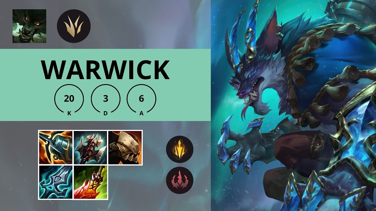 WARWICK JUNGLA 🔥20/3/6 | League of Legends | Oro