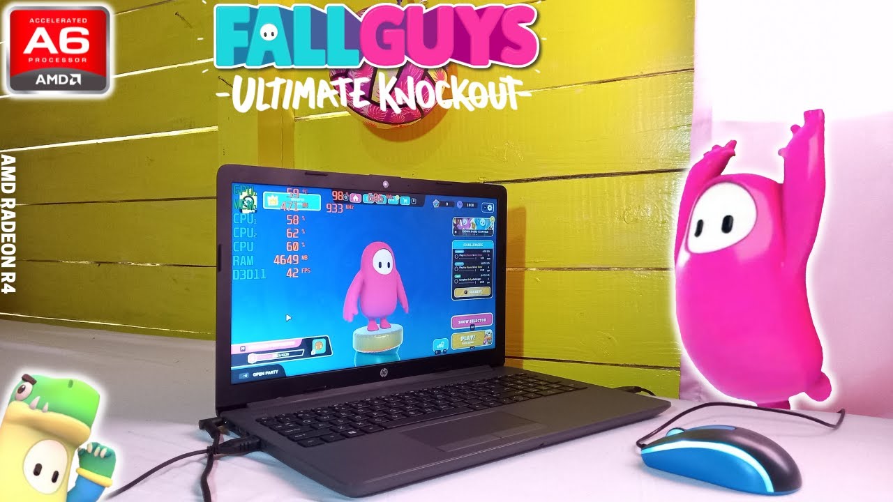 Fall Guys (AMD A6, Radeon R4 Graphics) Low End Laptop (512MB) - YouTube