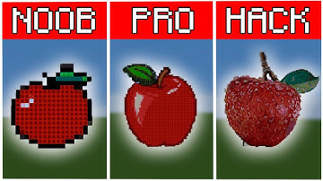 Pixel Art NOOB vs PRO vs HACKER Apple in Minecraft