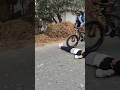cycle stunt video shoots video public stunt#shortsviral😈 only like fat bike se wiheelie yograj rider