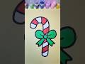 Sweet Candy Cane 🍭 Satisfying Sand Art Painting ✨️ #shorts