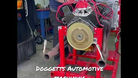 406 Small Block Chevy Circle Track Engine On Run Stand