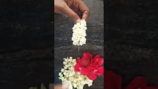 Jasmine Flower Garland For Hair Easy Method Flower Stringing Using Needle