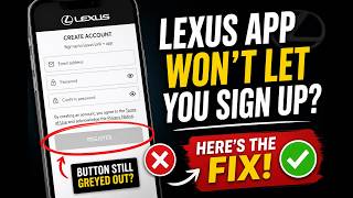 Lexus Link + Mobile App Sign Up Problem Fix