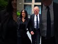 Salma Hayek is coming to an event in style with her husband. #salma #couple #shorts