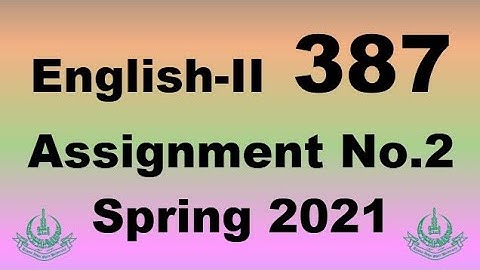 AIOU Code 387 Solved Assignment No.2 Spring 2021