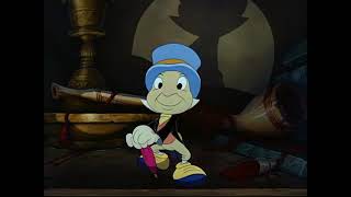 Pinocchio (1940) - Jiminy Crickett Enters Geppetto's Home