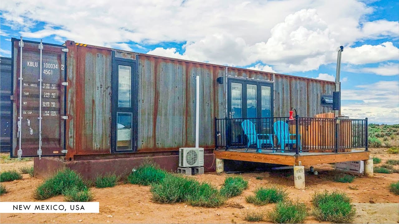 The Steel Pueblo Shipping Container Home in New Mexico, USA YouTube
