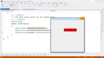 Create Simple StopWatch in C# NET 2012