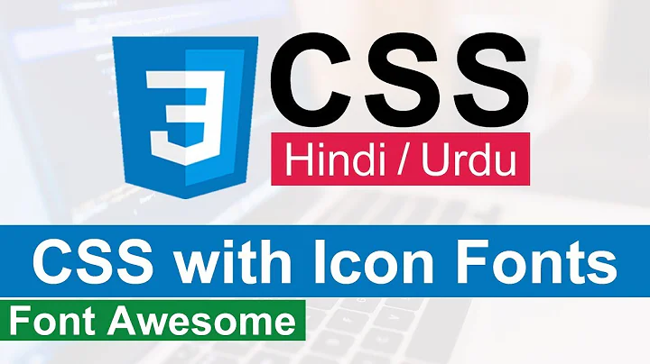 CSS with Icon Fonts (Font Awesome) Tutorial in Hindi/Urdu