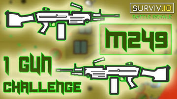 M249 ONLY | 1 GUN CHALLENGE (PART 23) in WOODS MODE! | Surviv.io