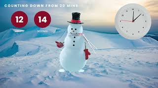 20-minute countdown timekeeper - Funny snowman dance