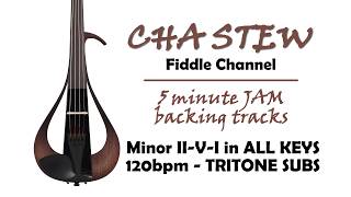 MINOR II-V-I ALL KEYS with TRITONE SUBS 120bpm :: Gypsy Jazz Backing Track