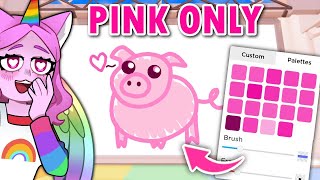 SPEEDDRAW But I Can Only USE PINK !! - SpeedDraw (Roblox)