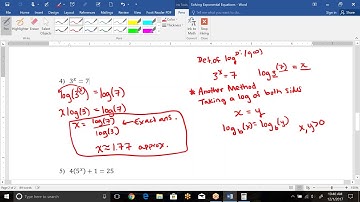 Exponential & Logarithmic Equations (Sect 5.4) part 2