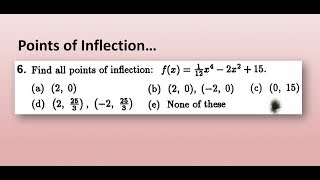 Calculus 1  Review for Test 6  Question 6