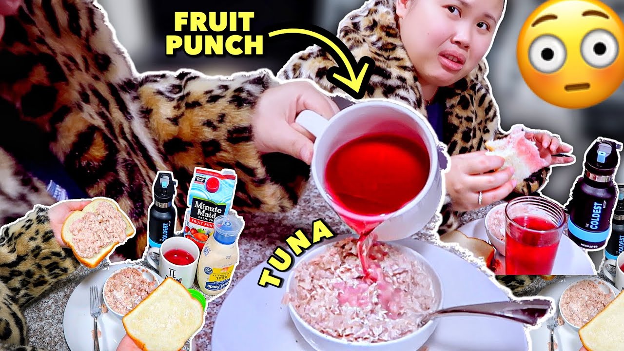 TRYING ADRIENNE BAILON'S FRUIT PUNCH TUNA SALAD WEIRD FOOD
