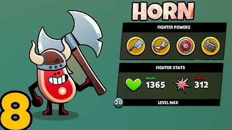 Food gang Horn character MAX LEVEL 20 Gameplay walkthrough part-8