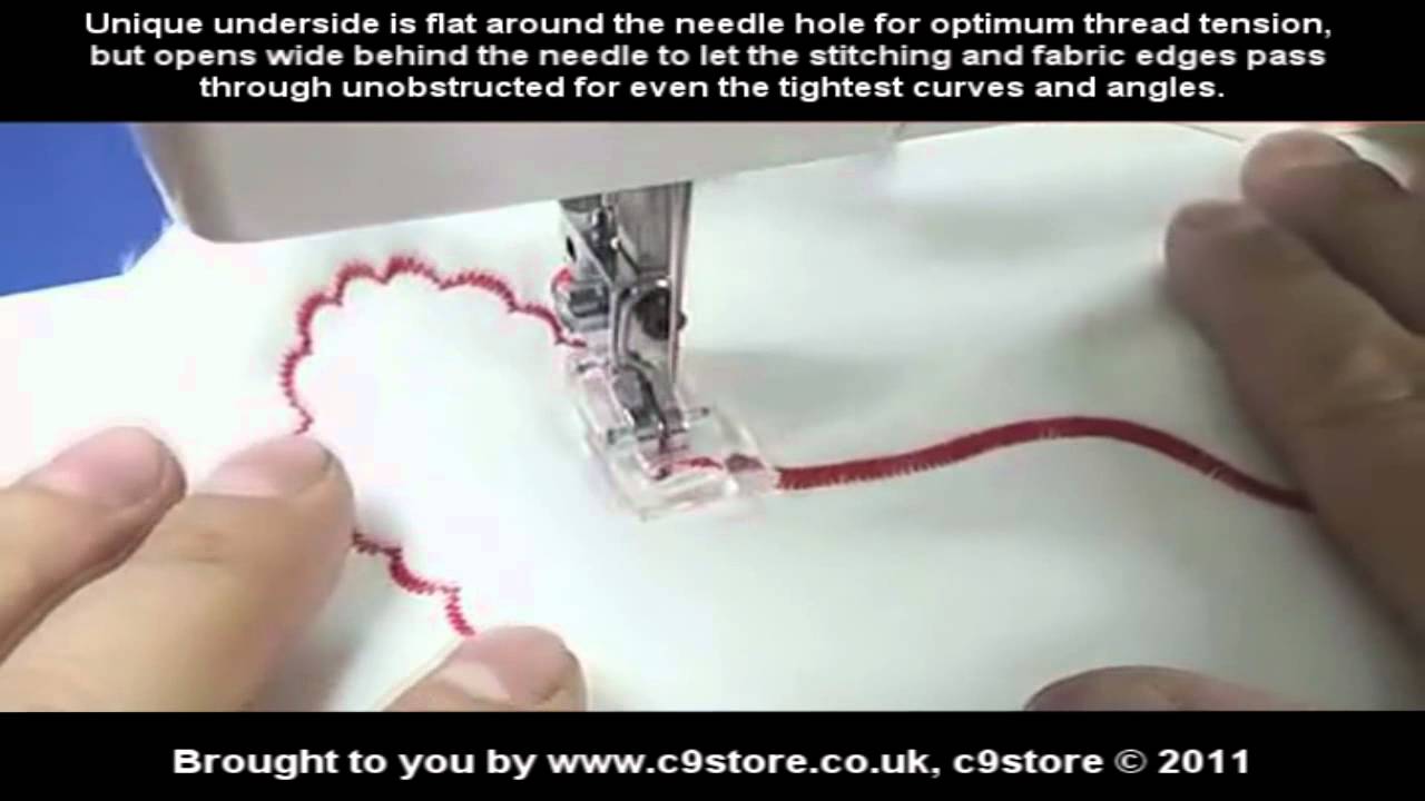 C9store clearview applique presser foot / Applikationsfuß / Pied pour application "F" (fermé