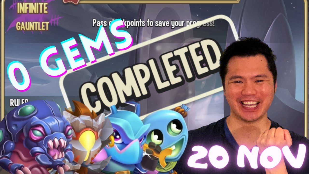 20 NOV | BOMBETA, LINDWORM, FAMPIRA @NODE 56 | INFINITE GAUNTLET | 0 GEM Speedrun | Node Info 41-56