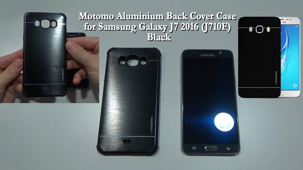 Motomo Aluminium Back Cover Case  for Samsung Galaxy J7 2016 (J710F)  -Black - YouTube
