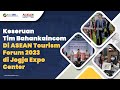 Keseruan tim bahankain di asean tourism fourm 2023 di jogja expo center  ada menteri sandiaga uno