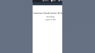 Xi | LowerCase Greek Letters Xi in Latex Overleaf #alphabltes #beginners #tutorials