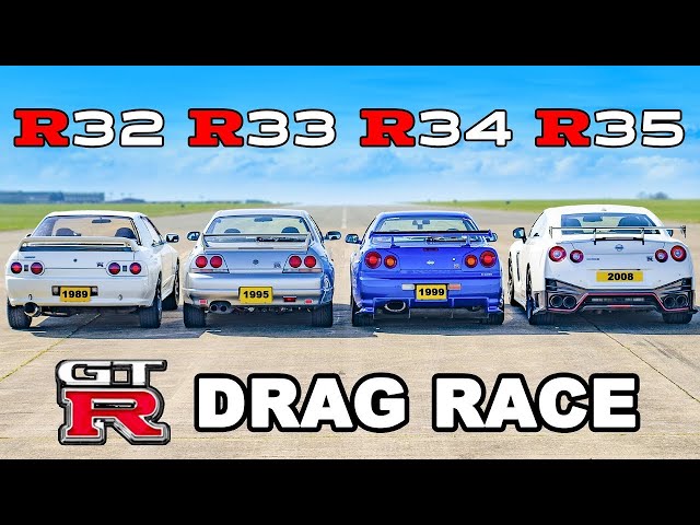 Nissan GTR R32 v R33 v R34 v R35 Which is best @carwow - YouTube