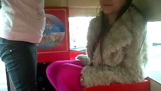 ashley on the kids bus ride