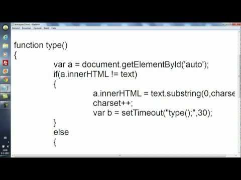 Javascript tutorial 6 - Autotyper