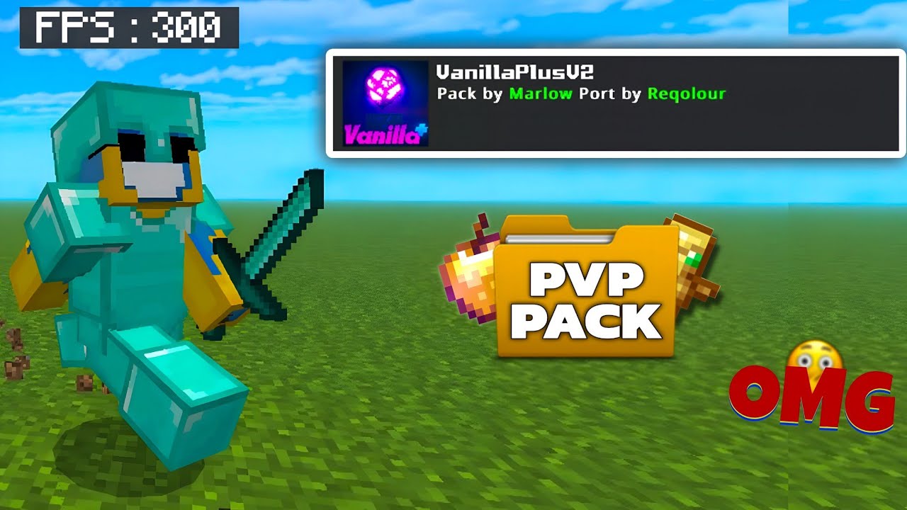 Best PvP TEXTURE PACK for MCPE 1.21 & 1.21+ || FPS BOOST TEXTURE PACK 😨